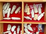 de nombreux types de jouets différents sur les étagères de la pièce