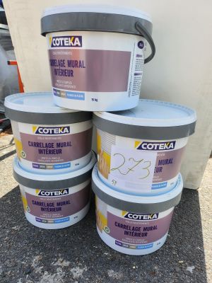 Lot de 5 seaux de colle COTEKA Carrelage Mural Intérieur – 1…