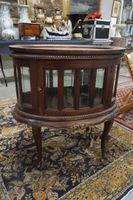 meuble bar ovale couleur acajou - avec 2 portes - avec plate…