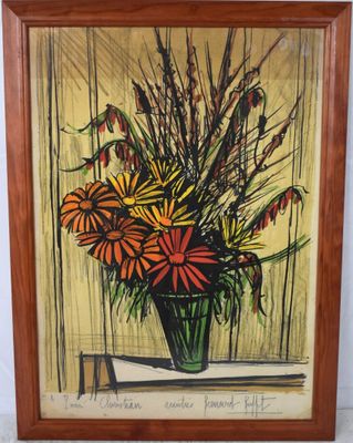 Bernard BUFFET (1928-1999) Bouquet Épreuve d'artiste