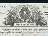 an old document with a picture of a military seal on it
