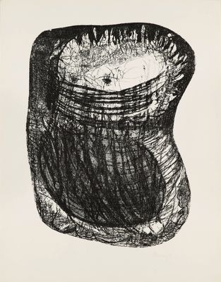 a black and white drawing of a bag with a handle
