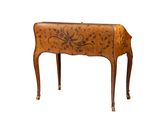an image of a small wooden table with a drawer on top of it