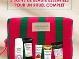 a close up of a bag with a lot of products in it