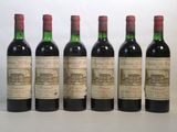 six bouteilles de vin sont alignées sur une table