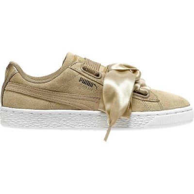 des baskets Puma pour femme, de couleur bleue, ornées d'un nœud sur le côté
