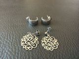 Boucles d'oreilles et clous d'oreilles en filigrane d'argent