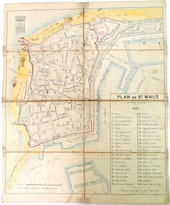 une vieille carte de la ville de Plan et de Smalao