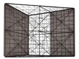 une image représentant une photo en noir et blanc d'une structure métallique