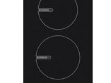 an image of a black induction cooktop with two burners