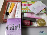 a box with a lot of beauty products inside of it