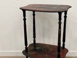 an image of a small table with a wooden shelf on it