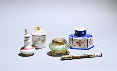 a small collection of miniature objects sitting on a table