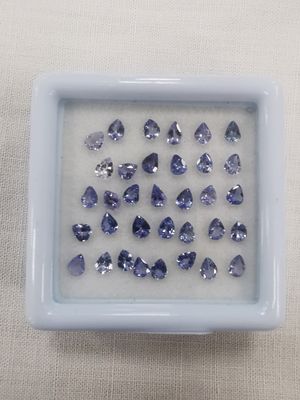 TANZANITE violet blue IF à VVS Nbr 34 Tanzanie poire 3,5 x 3…