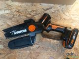 a cordless nail gun and a cordless nailer on a plywood floor