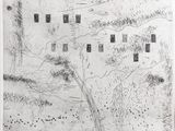 une image représentant un dessin d'un arbre dans un champ