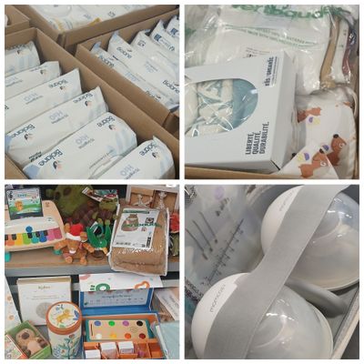 de nombreuses photos différentes représentant divers objets contenus dans une boîte