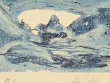 an image of a drawing of a landscape with a mountain in the distance