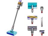 a close up of several different types of vacuums on a white background