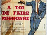 Affiche de film français pour « A toi de faire, Miggonne », représentant un homme en costume et chapeau