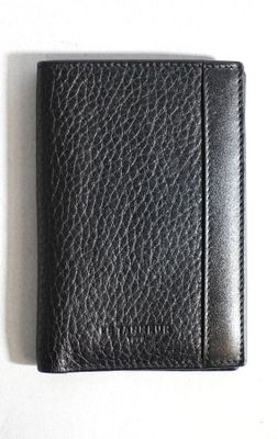 LE TANNEUR Portefeuille en cuir noir