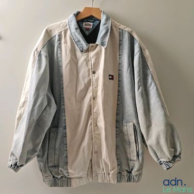 vintage levi ' s denim jacket with patchwork on the back