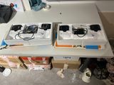 two trays that are sitting on a table