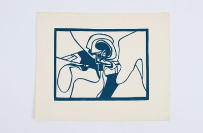 Robert MÜLLER (1920-2003). "Carte de vœux prouté".