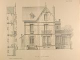 drawing of a drawing of a two story house with a balcony