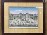 une image représentant un tableau d'une ville où des gens se promènent