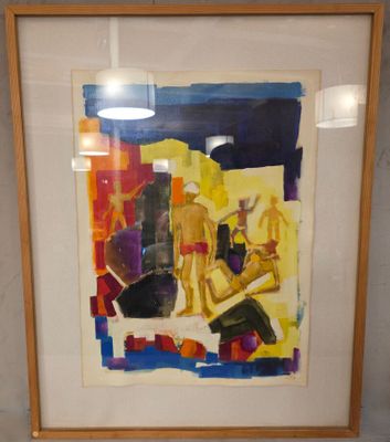 une photo d'un tableau accroché au mur