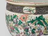 a large bowl with a design on the outside of it