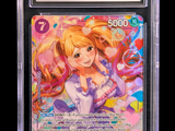 a close up of a card in a clear plastic holder