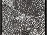 a black and white drawing of a wave pattern in a black frame