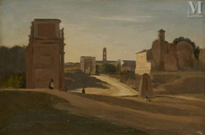 une image représentant un tableau montrant une vue d'une ville vue de loin