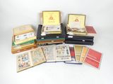 a lot of books that are sitting on top of each other