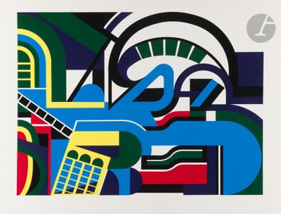 an image of a painting of a guitar and other musical instruments