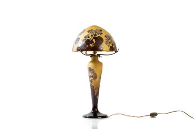 a lamp that is sitting on a table next to a cord