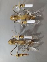 Paire d'appliques en bronze doré éclairant à deux bras de lu…