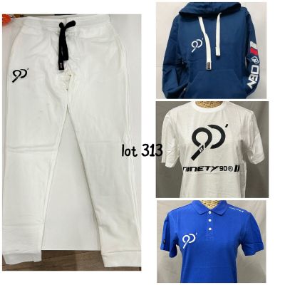 four different pictures of white pants and a blue shirt with the number 3 on them