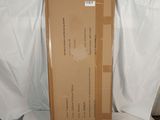 a cardboard box sitting on top of a white sheet