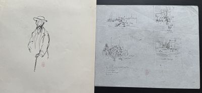 une image représentant le dessin d'un homme en costume et avec un chapeau