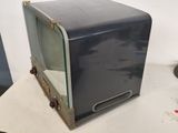 a small television sitting on top of a table