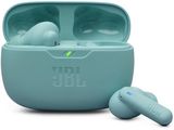 a close up of a pair of blue ear buds in a case