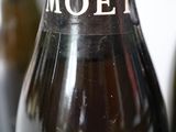 a close up of a bottle of wine with a label on it