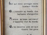 a picture of a picture of a poem in a frame