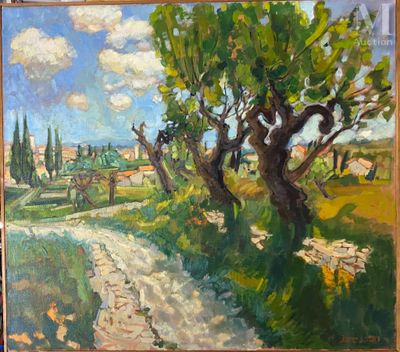 Ecole moderne Huile sur toile.