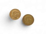 two gold sovereigns, one of which is a sovereign and the other of which is a sovereign