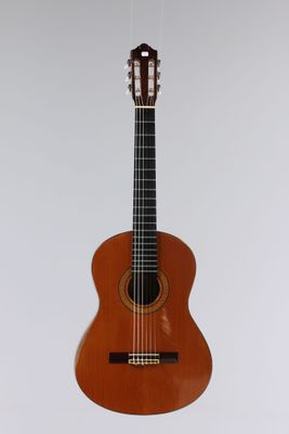 une guitare acoustique suspendue au plafond