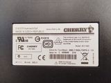 a close up of the back of a laptop with a label on it
